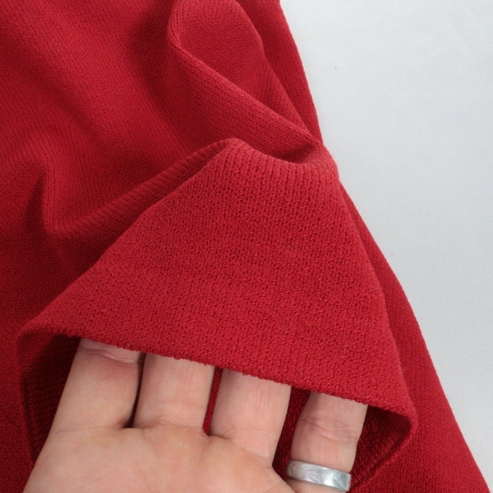 St John Red Sleeveless Top Santana Knit Scoop Neck Quiet Luxury Size Small - Picture 5 of 8